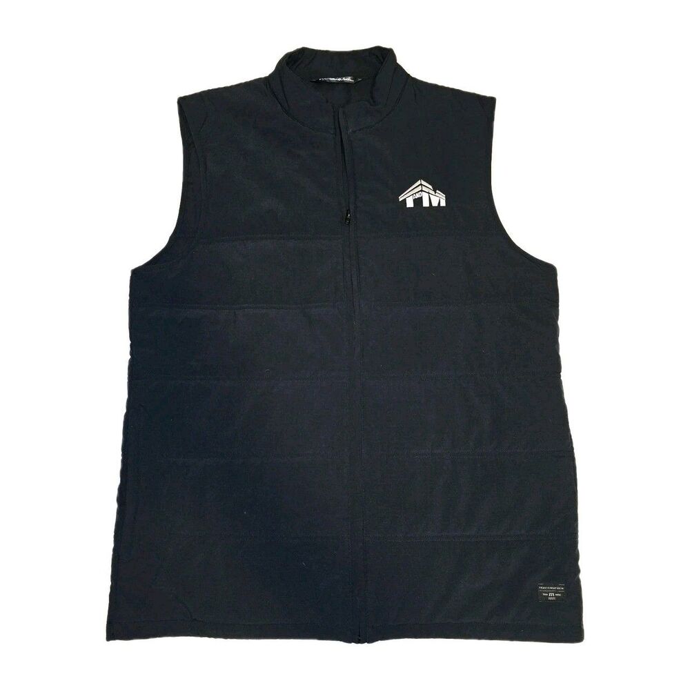 Travis Mathew Vest Mens Large Black Golf Palisades Puffer Vest Outdoors